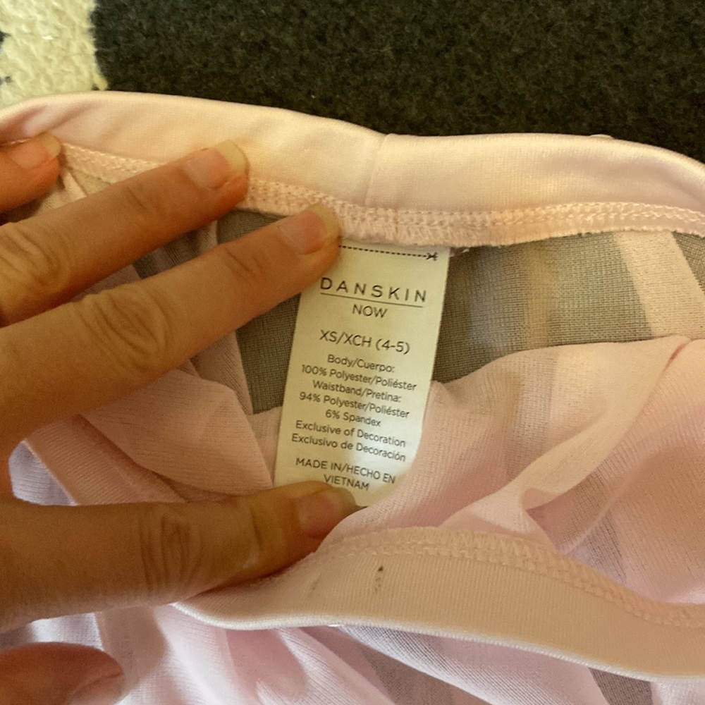Pink dance leotard with additions sheer skirt - Picture 5 of 6